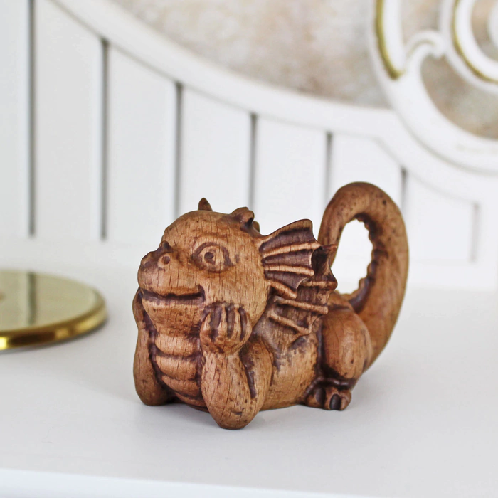 A set of beech figurines "Dragons" 3 pcs, in a gift box