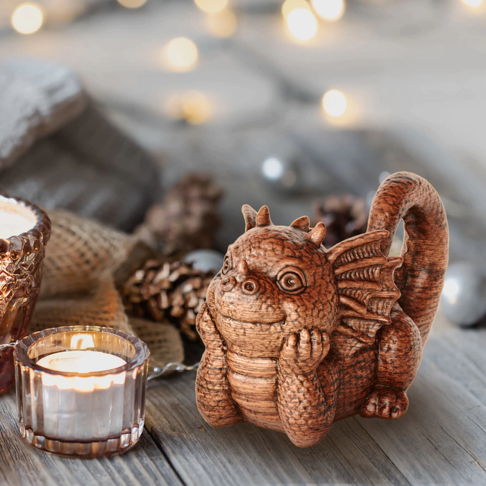 A set of beech figurines "Dragons" 3 pcs, in a gift box