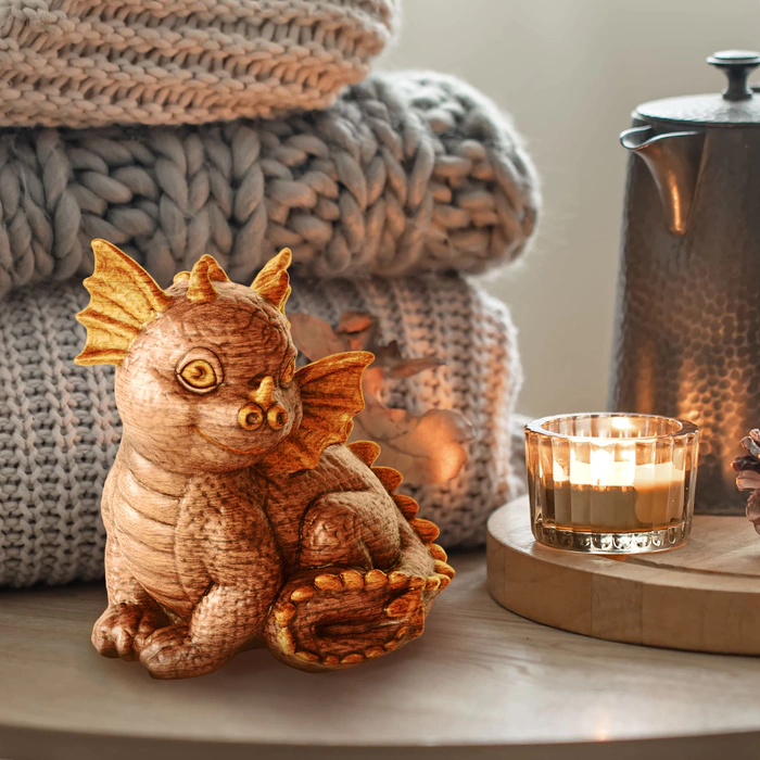 A set of beech figurines "Dragons" 3 pcs, in a gift box