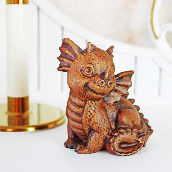 A set of beech figurines "Dragons" 3 pcs, in a gift box