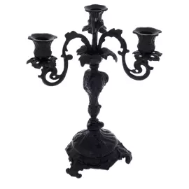 Cast iron candle holder "3-horn"