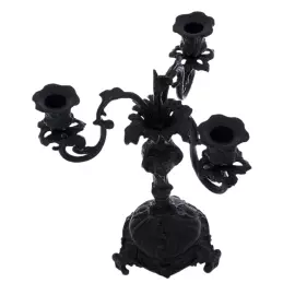 Cast iron candle holder "3-horn"