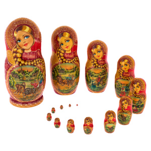 Matryoshka doll for 15 seats "Summer three" (31 cm)