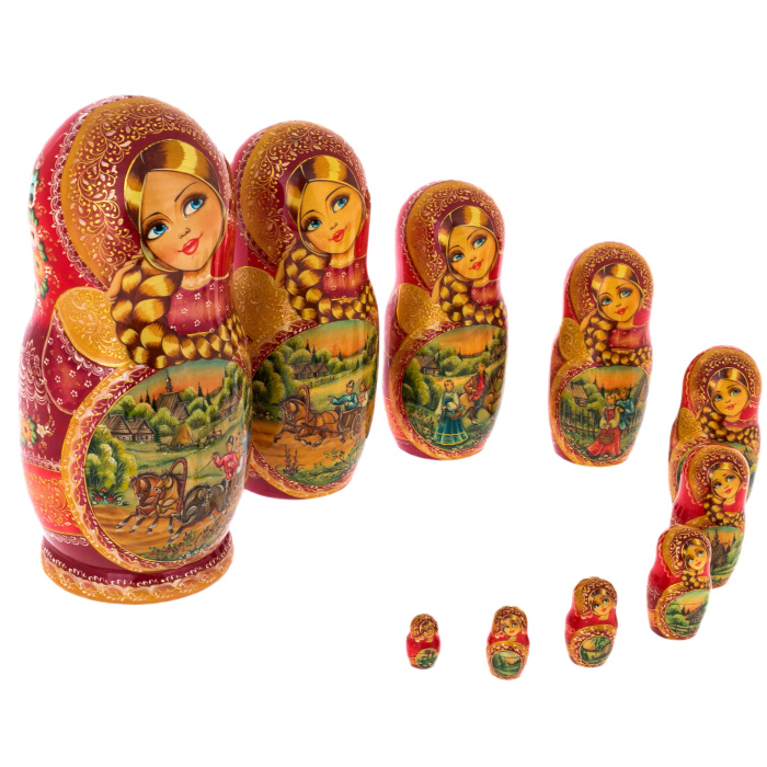 Matryoshka doll for 15 seats "Summer three" (31 cm)