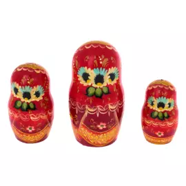 Матрешка на 15 мест "Летняя тройка" 31 см