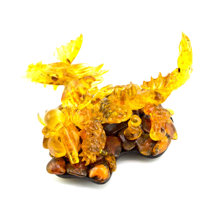 Amber souvenir "Dragon with wings"