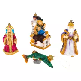 A set of Christmas tree toys "At the behest of the pike"