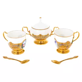 Набор кофейный "Колибри" на 2 персоны, Златоуст