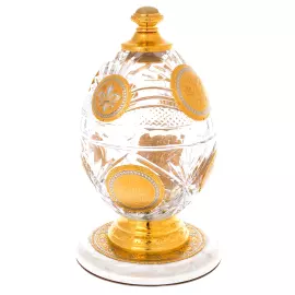 Шкатулка из хрусталя "Пасхальное яйцо" Златоуст