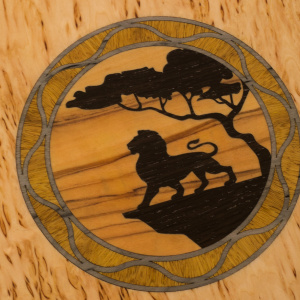 Backgammon from Karelian birch "Lion" is big