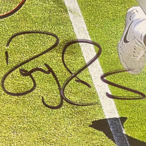 Autographed photo of tennis player Roger Federer
