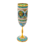 Serving set "Bouquet" with stained glass enamels, for 2 persons