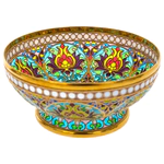 Serving set "Bouquet" with stained glass enamels, for 2 persons