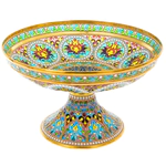 Serving set "Bouquet" with stained glass enamels, for 2 persons