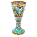 Serving set "Bouquet" with stained glass enamels, for 2 persons