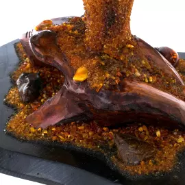 Amber souvenir "Tree of Happiness" 32 branches