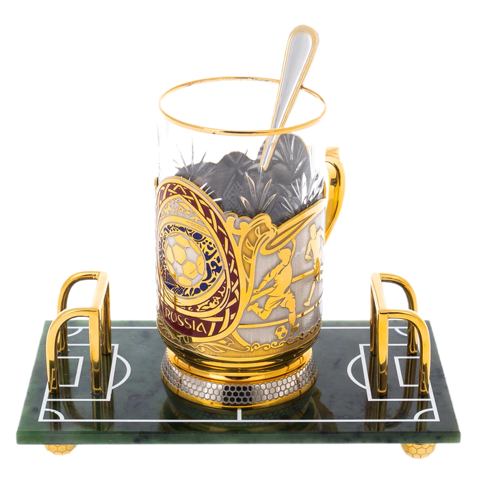 Football cup holder on a stand, Zlatoust