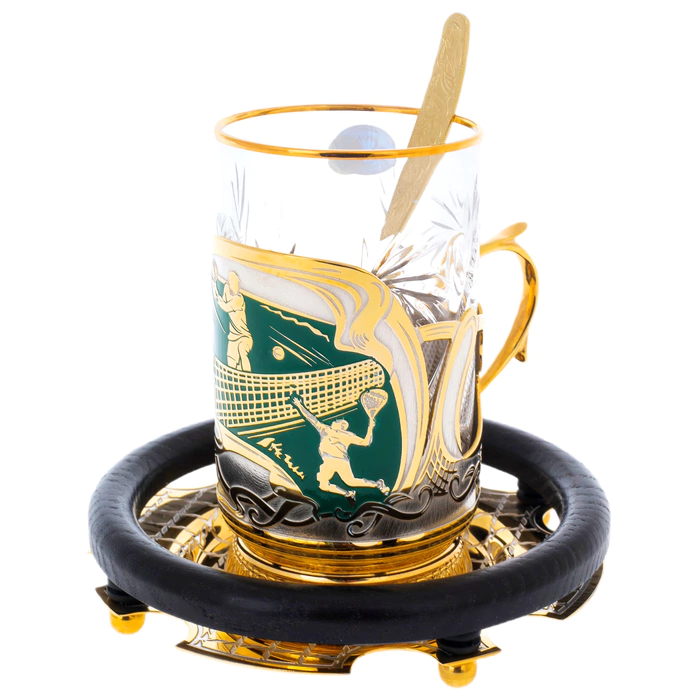 Cup holder "Tennis" on a stand, Zlatoust