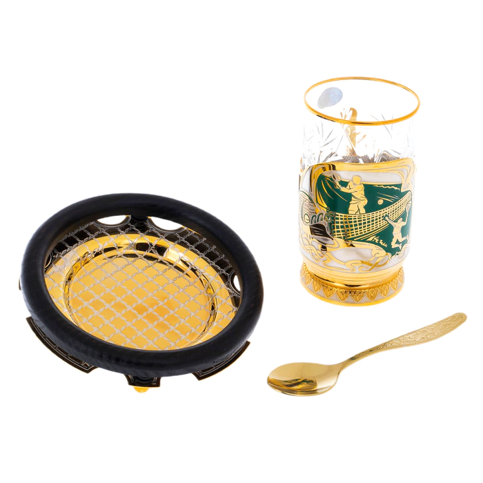Cup holder "Tennis" on a stand, Zlatoust