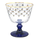 Set of glass cremans "Cobalt mesh" 4 pcs