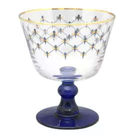 Набор стеклянных креманок "Кобальтовая сетка" 4 шт