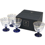 Set of glass cremans "Cobalt mesh" 4 pcs