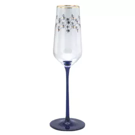 Набор бокалов для шампанского "Кобальтовая сетка" на 4 персоны
