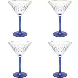 Набор бокалов для мартини "Кобальтовая сетка" на 4 персоны