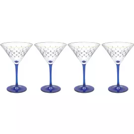 Набор бокалов для мартини "Кобальтовая сетка" на 4 персоны