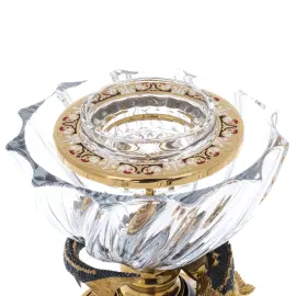 Икорница с ледовницей "Посейдон" яшма,эмаль, Златоуст Икорница с ледовницей "Посейдон" яшма,эмаль, Златоуст