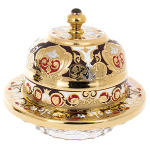 Caviar bowl with ice cream "Poseidon" jasper,enamel, Chrysostom