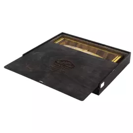 Панно из мореного дуба "Карта РФ с Гербом России" с позолотой