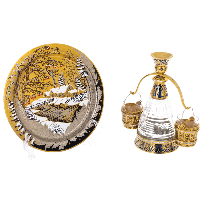 Vodka set "Winter's Tale" for 3 persons