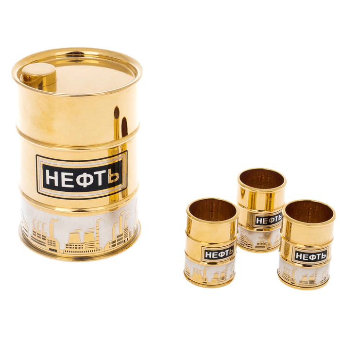 Набор для водки "Нефть" на 3 персоны