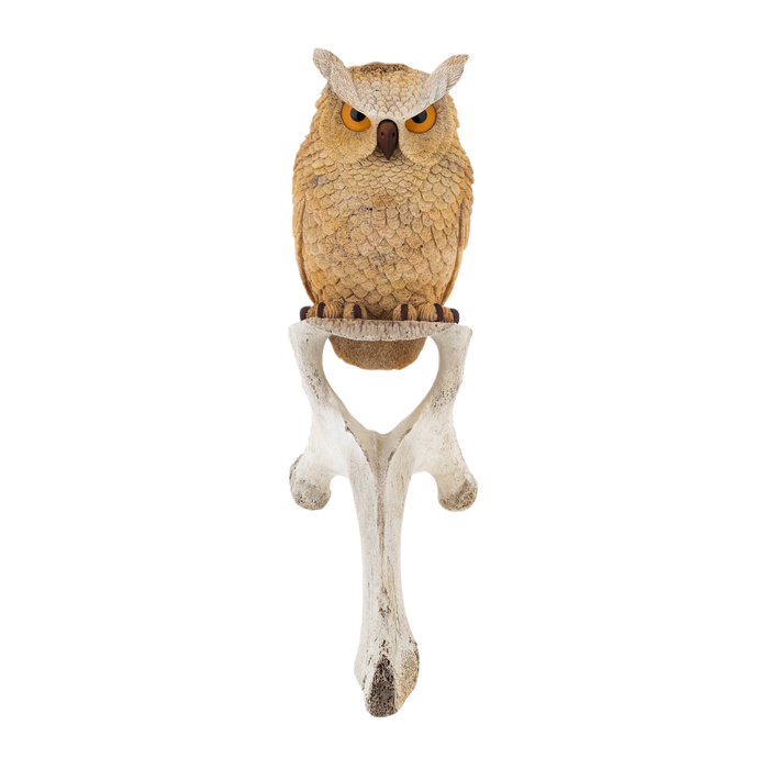 The sculpture of the whale bone "Owl" is large