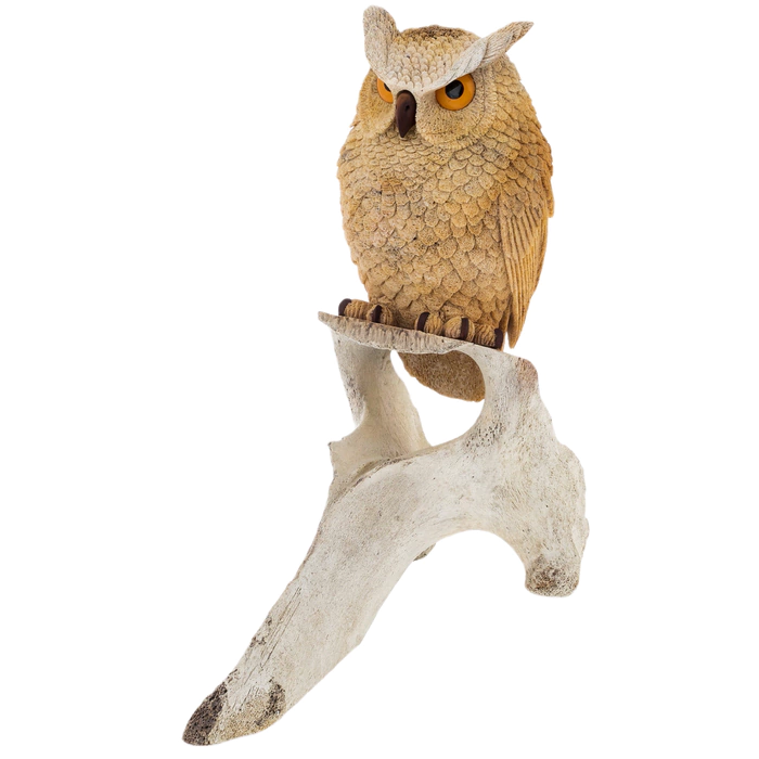 The sculpture of the whale bone "Owl" is large