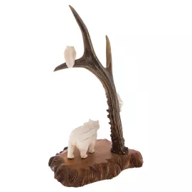 Статуэтка из клыка моржа "Прогулка, медведи"