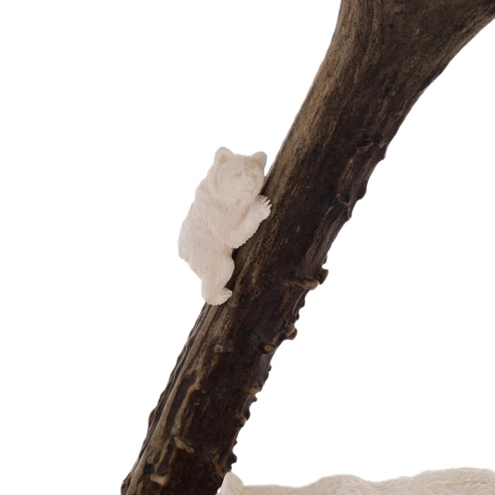 Walrus tusk statuette "Walk, bears"