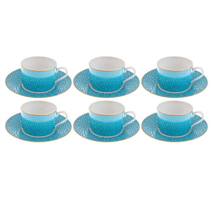 Blue Lagoon Breakfast tea set for 6 persons