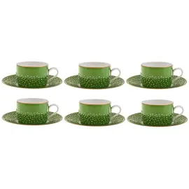 Чайный набор для завтрака "Изумруд" на 6 персон Чайный набор для завтрака "Изумруд" на 6 персон