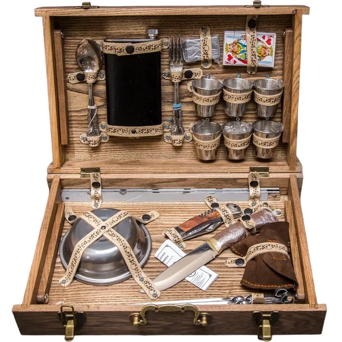 Picnic set with backgammon board "Rus"