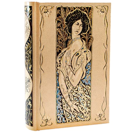 Книга подарочная в кожаном переплете "Заведение Телье" Ги де Мопассан, в футляре