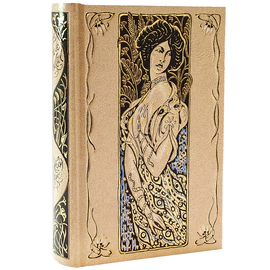 Книга подарочная в кожаном переплете "С левой руки" Ги де Мопассан, в футляре