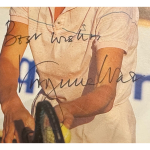Autographed photo of tennis player Virginia Wade
