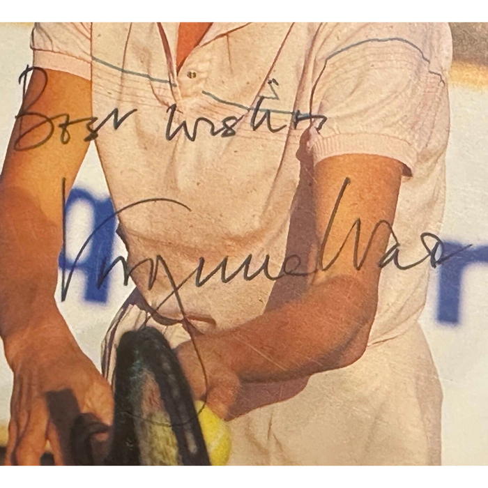Autographed photo of tennis player Virginia Wade