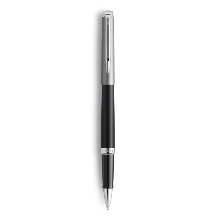 Ручка-роллер Waterman Hemisphere Entry Point Stainless Steel with Black Lacquer в подарочной упаковке.