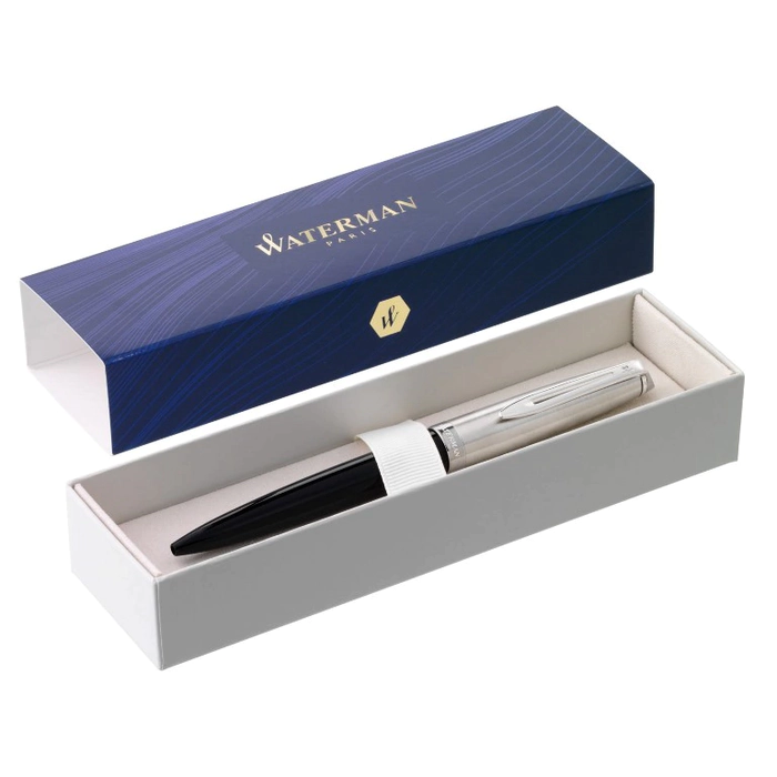 Ручка шариковая Waterman Embleme Black CT в подарочной упаковке.