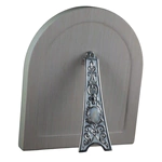 Mother-of-pearl icon "Nicholas the Wonderworker" in a white frame (arch)