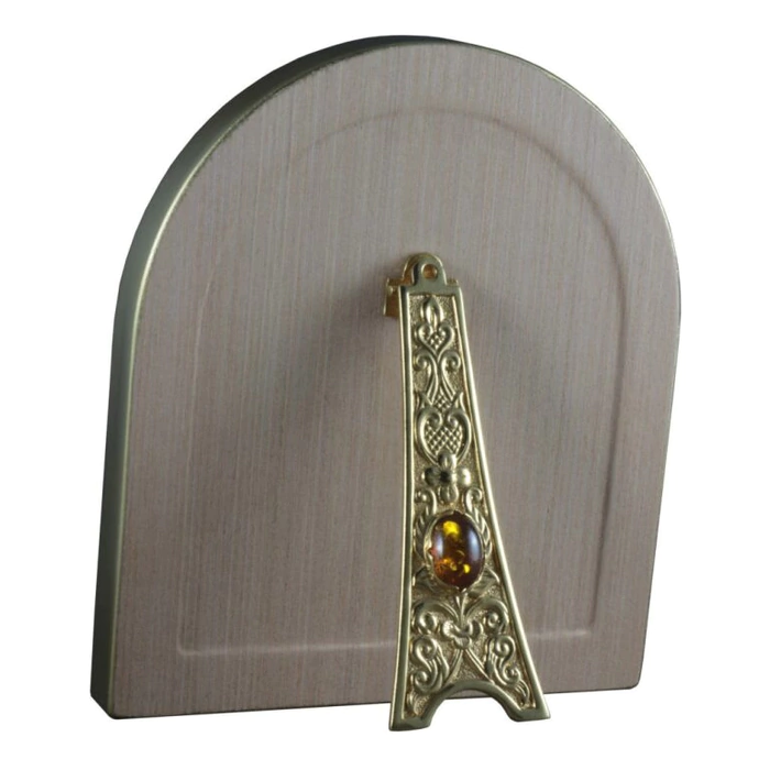 Mother-of-pearl icon "Our Lady of Vladimir" in a golden frame (arch)