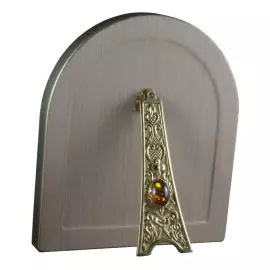 Икона с перламутром "Казанская Богоматерь" в золотой раме (арка)